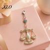 12 Star Sign Keychain Zodiac with Keepsake Card, Card Pendant, Backpack Handbag Purse Charm, Inspirational Gift for Men Women Pendant