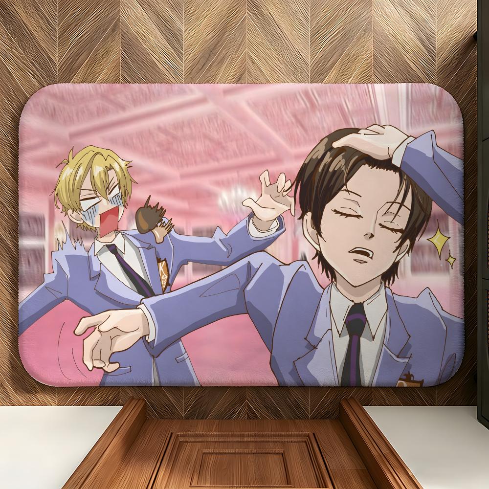 Anime H-Host Club-B Floor Mat Soft Flannel Floor Mat Suitable for Entryways, Living Rooms, Bedrooms, and Bathrooms