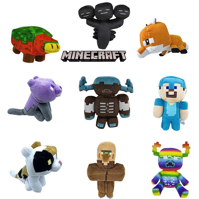 Minecraft Theme Plush Toy Cute Stuffed Doll Short Plush Fabric Pp Cotton Filling 20-23cm Height