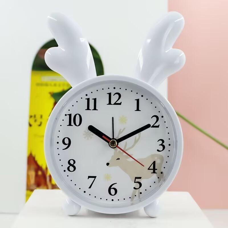 Creative cute rabbit small alarm clock silent cartoon cute children student clock alarm simple bedside desk clock