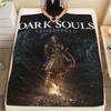 1Pc Dark Soul Print Flannel Blanket, High quality Comfortable for All Seasons, Home Decor, Warmth and Comfort, Perfect for Christmas Gifts