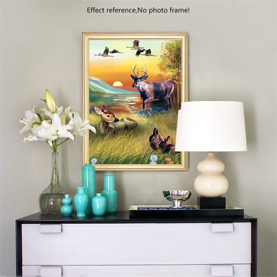 Full Round Cross Stitch Mosaic Diamond Painting Animal Diamond Embroidery