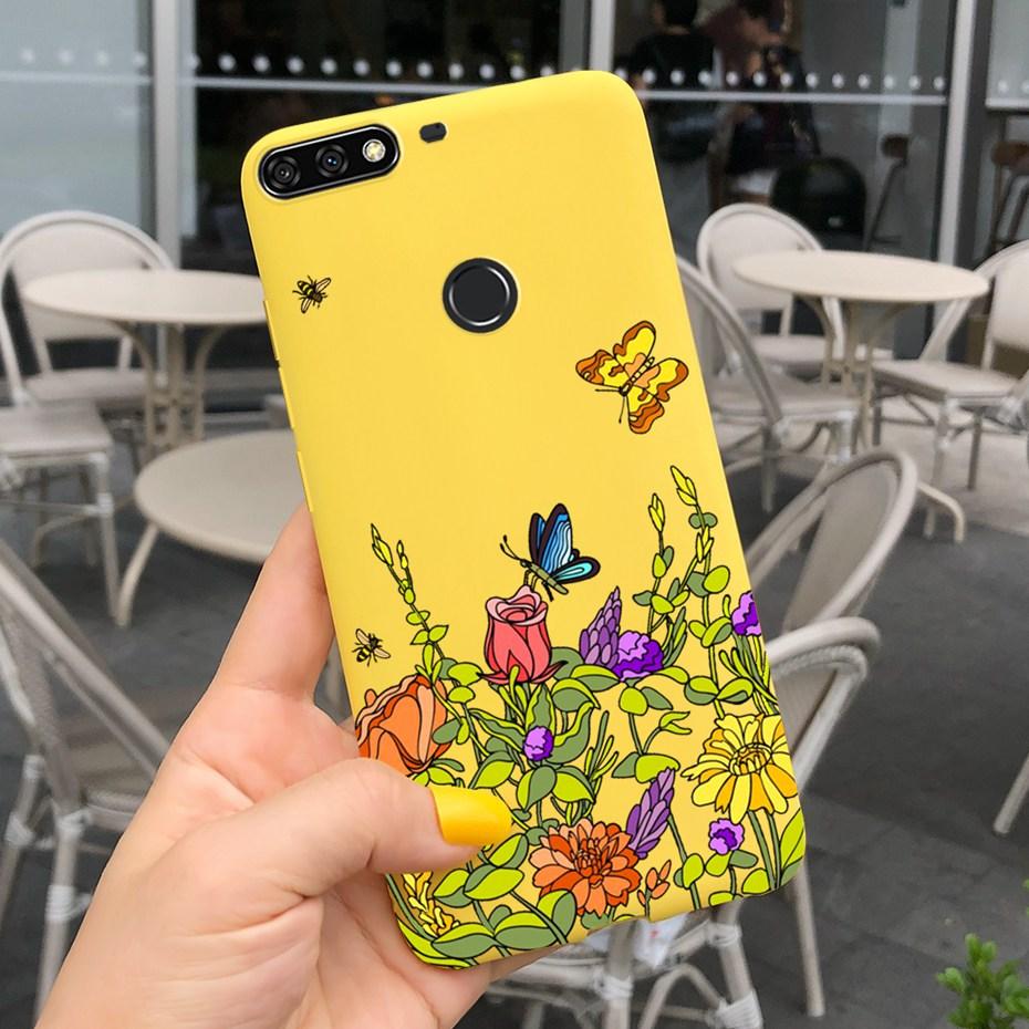 Для Huawei Y7 Prime 2018 Милый Принт Макарон Силиконовый Мягкий Чехол для Телефона Задняя Крышка Для Huawei Y7 (2018) Y7Prime LDN-LX3 LX2