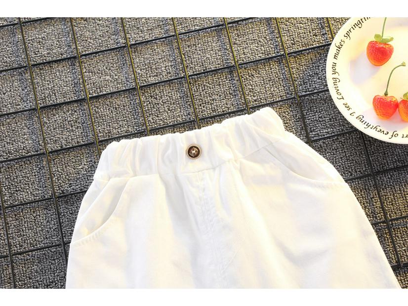 Boys' Trendy Summer Striped Polo Shirt & Shorts Set