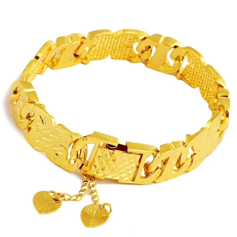 Gold Plated Jewelry Bracelet Female Simulation Gold Car Flower Bracelet Ethnic Wind Ladies Bracelet