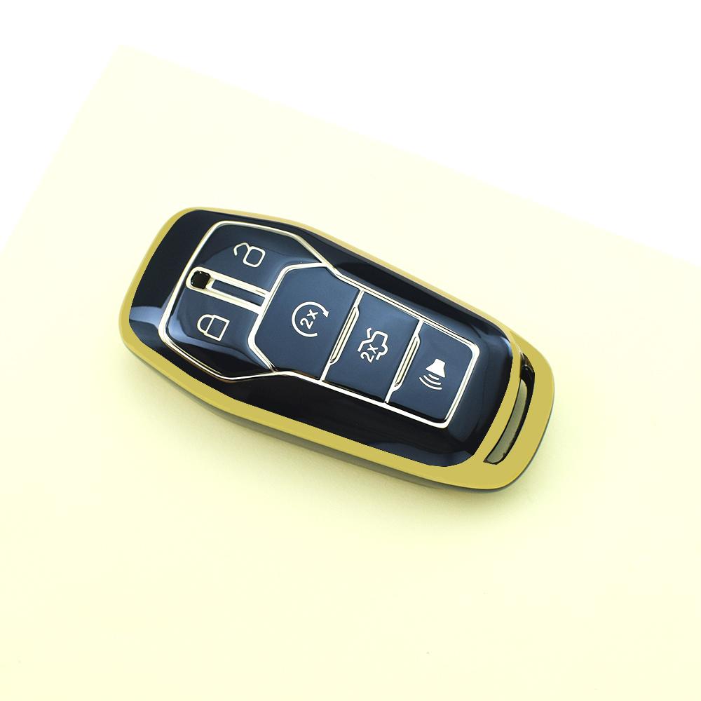 Бесключевой чехол-брелок из ТПУ для Ford Edge Explorer Mustang Fusion F-150 Lincoln Mkz Mkc Platinum F150 Lariat, 5 кнопок
