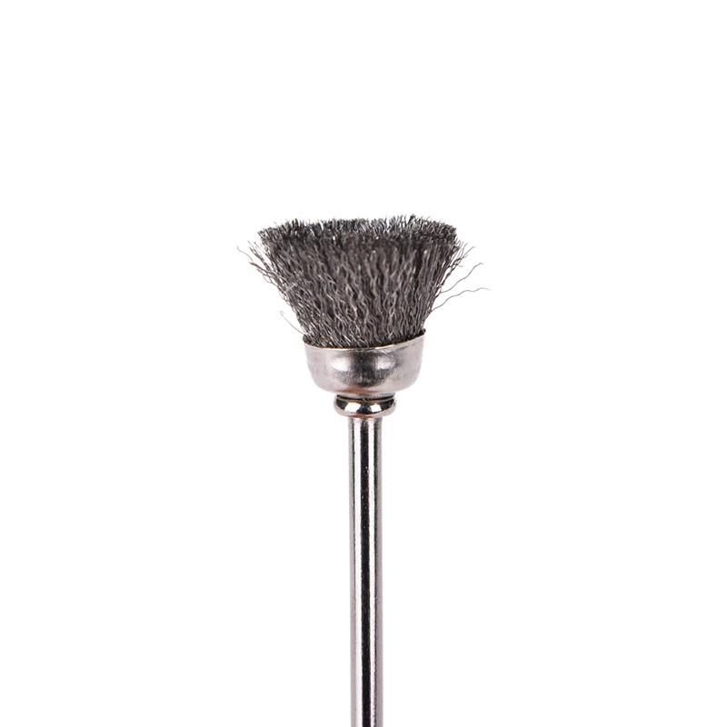 10 шт. мини-кисть из проволоки из нержавеющей стали подходит для вращающегося инструмента Dremel 13 мм