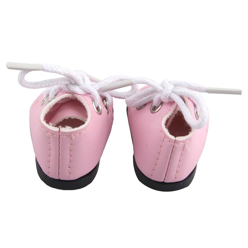 1 пара кукольной обуви из искусственной кожи со шнурками для 14-дюймовых кукол, аксессуары, игрушки