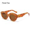 Ins Popular Retro Eyewear Oval Sun Glasses Oversized Sunglasses Sun Glasses Thick Frame