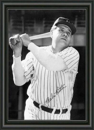 Babe Ruth - Baseball - A4 Signed Photo Poster Print High Gloss Photo Quality
