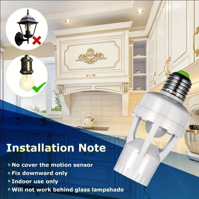Патрон для лампы E27 с датчиком движения PIR, адаптер-держатель для умной лампы, AC 110–240 В, LED-конвертер цоколя для управления освещением домашней автоматизации