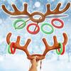 Christmas Game New Year Decoration Antler Hat Santa Funny Reindeer Inflatable Toys Ring Toss