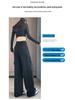 Women's High-Waisted Wide-Leg Cargo Pants with Convertible Pockets - Autumn Slimming Casual Wear