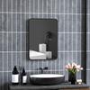 Rectangular Bathroom Mirror With Metal Frame Decorative Mirror For Bedroom Dining Room Or Entrance 50x70 Cm Black
