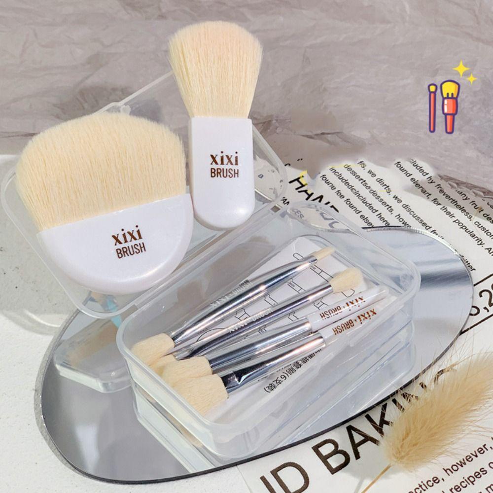 6Pcs Mini Eyelash Brush Soft Makeup Brushes Set Concealer Brush Beauty Foundation Eye Shadow Tool