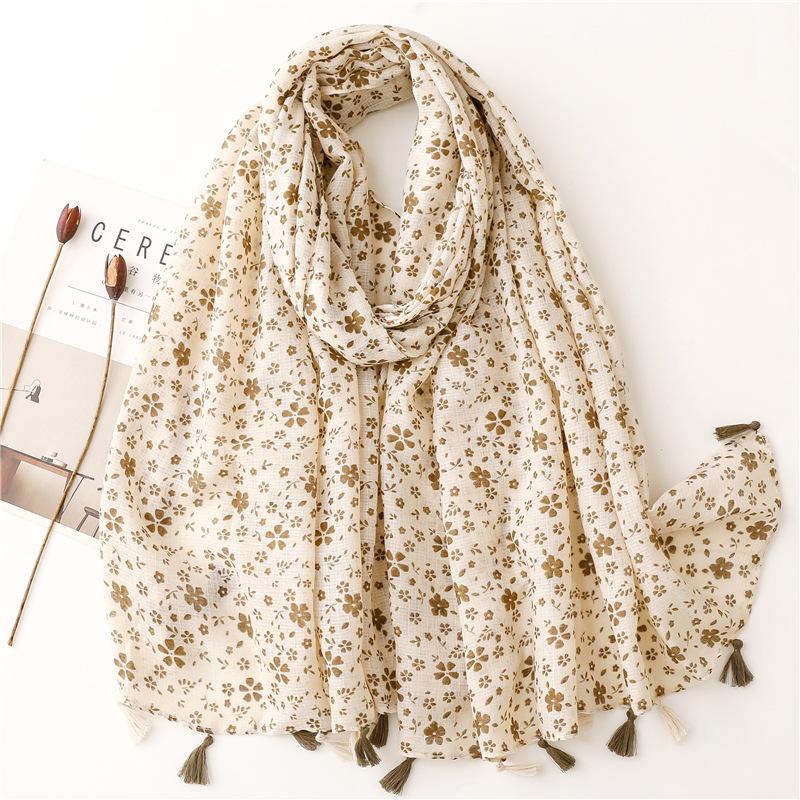 Женский Испанский Модный Вискозный Шарф Прекрасная Шаль с Кисточками Подсолнуха Обертывание для Шеи Пашмина Стола Зимний Фуляр Буфандас Мусульманский Хиджаб