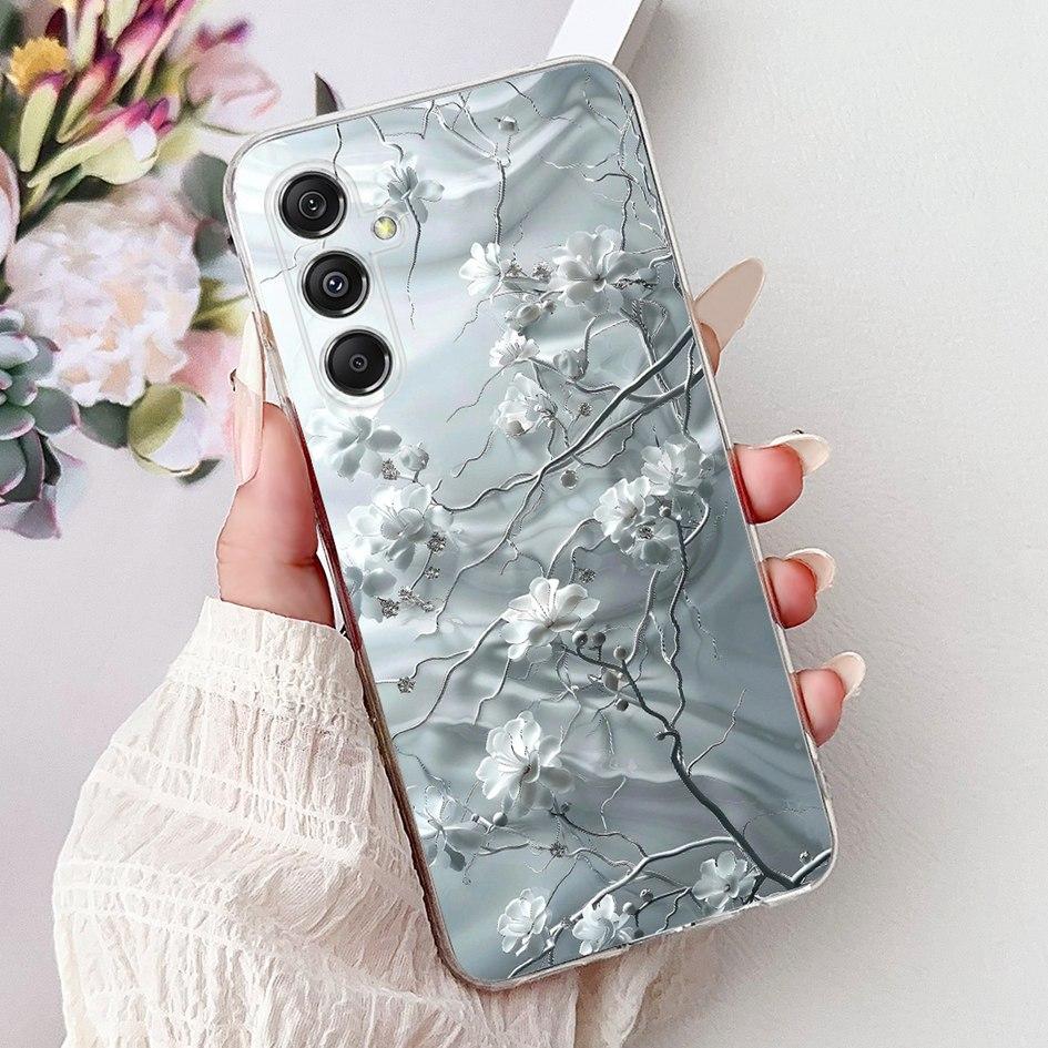 Чехол для Samsung Galaxy M34 M54 5G Роскошный Расписной Мягкий Тонкий Силиконовый ТПУ Задняя крышка на Samsung M14 SM-M145F M 14 GalaxyM14 Funda