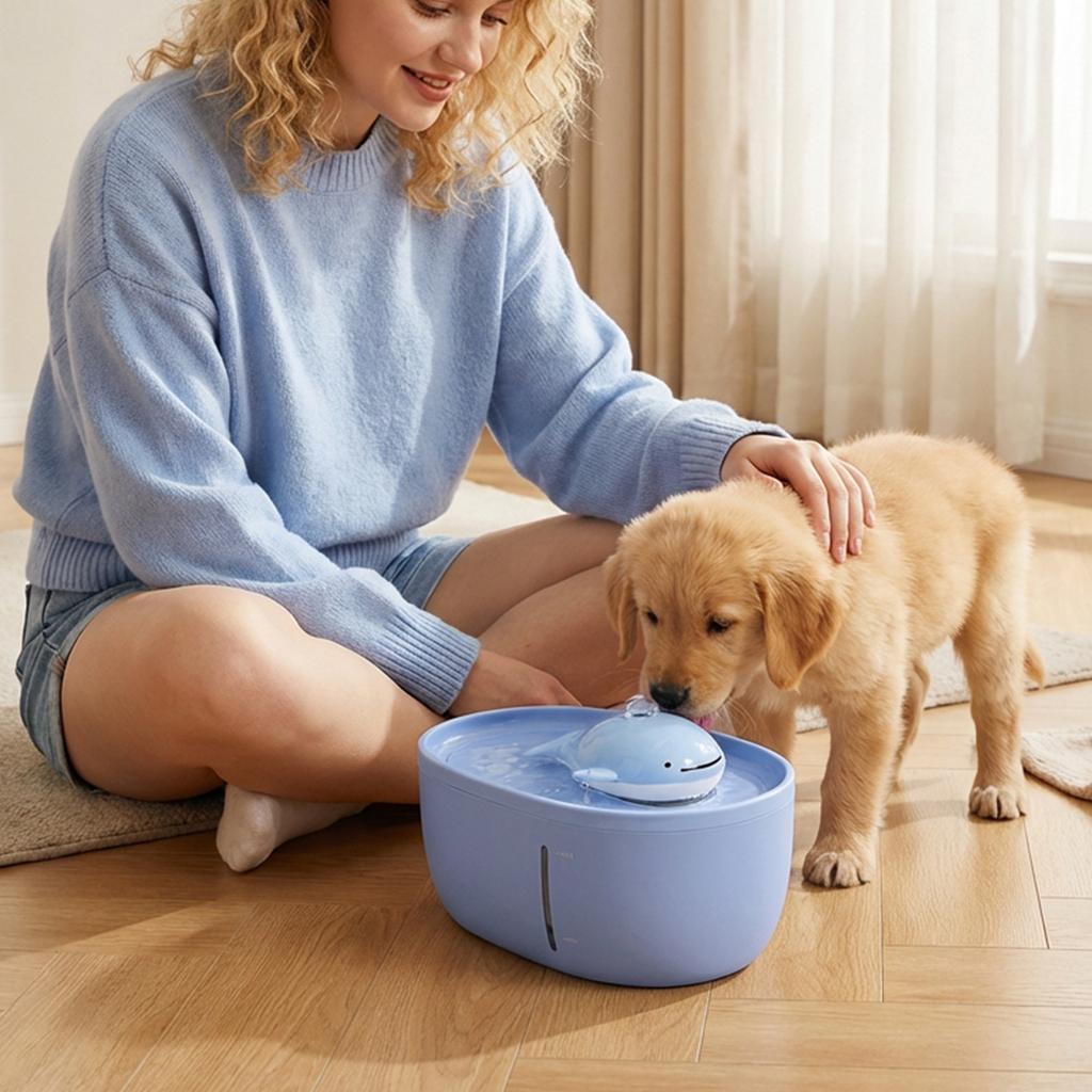 Whale-Shaped Pet Water :Circulating & Filtered Water Dispenser For Cats & Small Pet