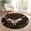 Moth Round Floor Mat Suitable for Kitchen Foyer Game Room Living Rooms Anti-slip Round Rug Decorate Offices Perfect Gift for Friends Family