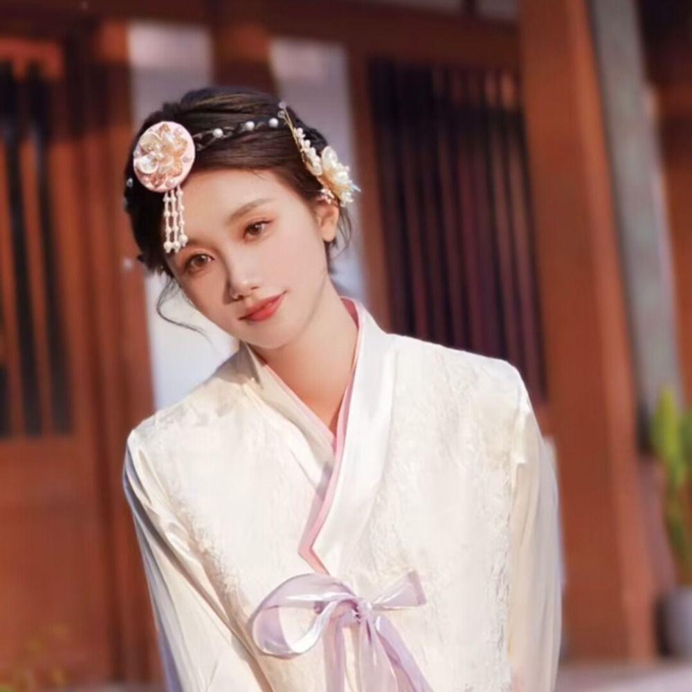Tassels Korean Headband Pearl Stage Dance Hair Hoop Sweet Hanbok Hairband  Girl