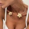 Metal Flower Collar Fashion Temperament Cold Style Collar Jewelry Niche Versatile High-end Jewelry