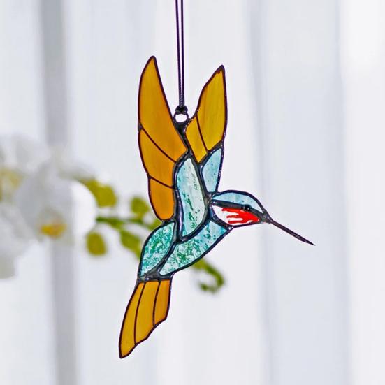 Акриловый колибри ловец солнца подвесное украшение для дома офис для внутреннего и наружного сада настенное искусство