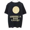 Футболка с коротким рукавом GUERRILLA BASE GALLERY с принтом на спине M черная Мужская Б/У