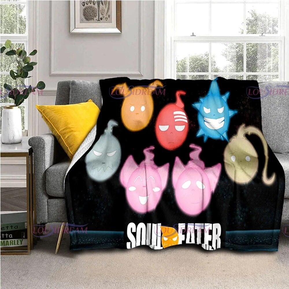Одеяло в стиле аниме Soul Eater, ультра мягкое одеяло, теплое покрывало для кровати для путешествий, кемпинга, гостиной, дивана, декора для спальни