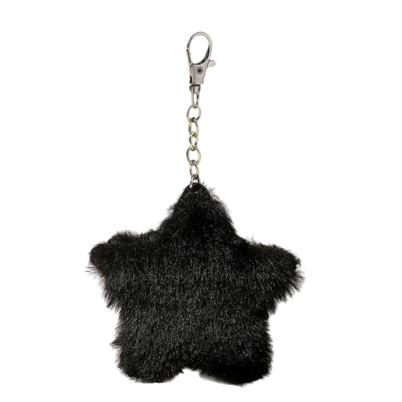 Милый плюшевый брелок в виде пятиконечной звезды, мягкий брелок с украшением, милые подвески для кошелька, сумки, рюкзака, дамской сумочки