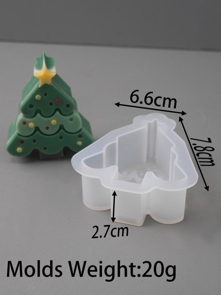 3D Рождественские украшения Силиконовая форма для свечей DIY Формы для снежинок для рождественской елки Форма для литья мыла, гипса, смолы Домашний декор
