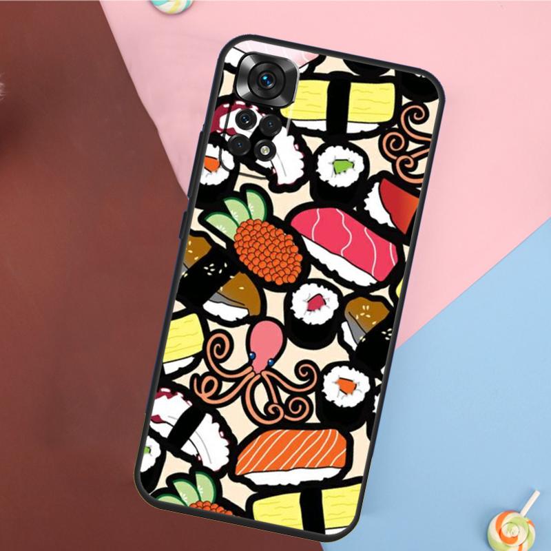 Суши Роллы Рис Кухня Еда Милый Чехол Для Xiaomi Redmi Note 13 Pro 14 12 11 9 10 9S 10S 11S 12S Redmi 10C 12C 13C 14C Чехол