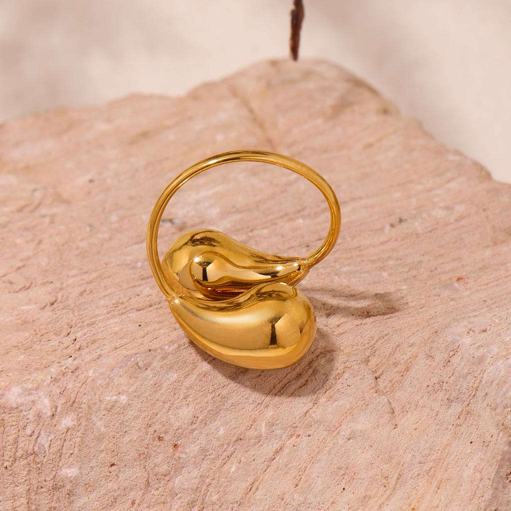 Кольцо из цинкового сплава цвета золота из нержавеющей стали для женской моды, полые сферические массивные кольца, женский панк, роскошный циркон