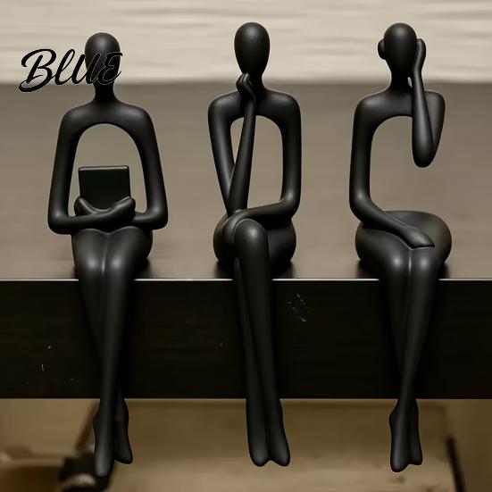 Минималистичная Арт-Скульптура 3 шт./Набор Абстрактные Фигурки Людей 3D Печатная Современная Скульптура
