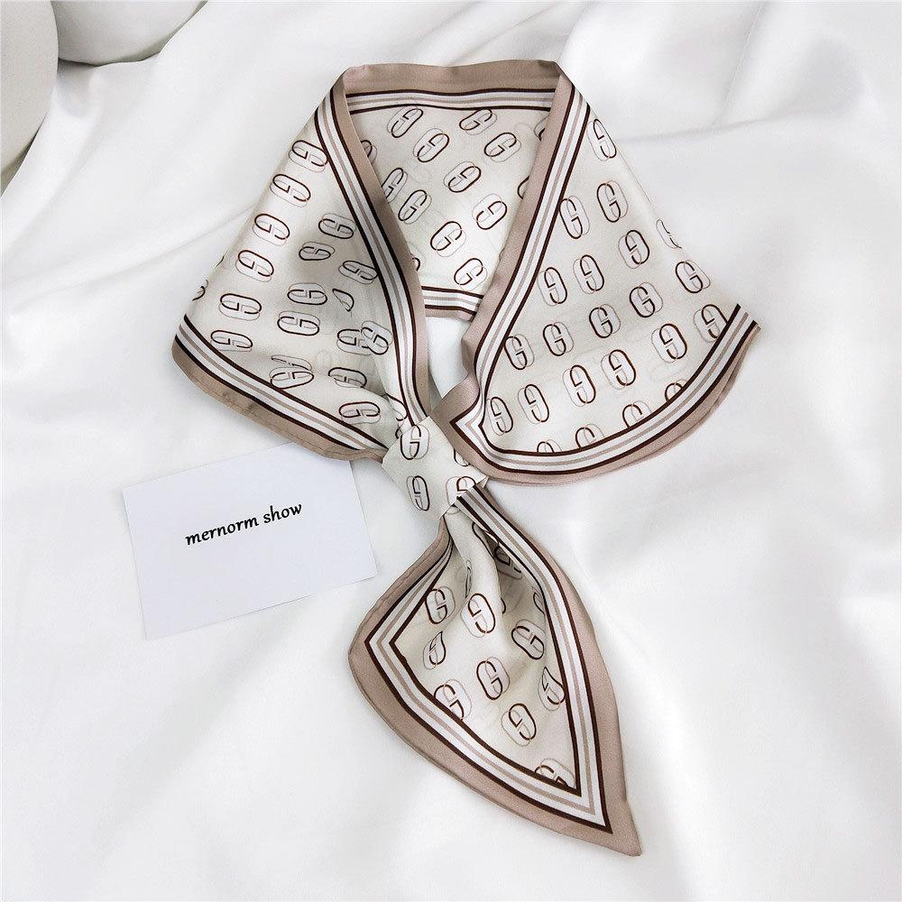 Новые шарфы Шелковые шарфы Женские весенние и осенние длинные декоративные профессиональные шарфы Летние тонкие стили в сочетании с рубашками Стильные