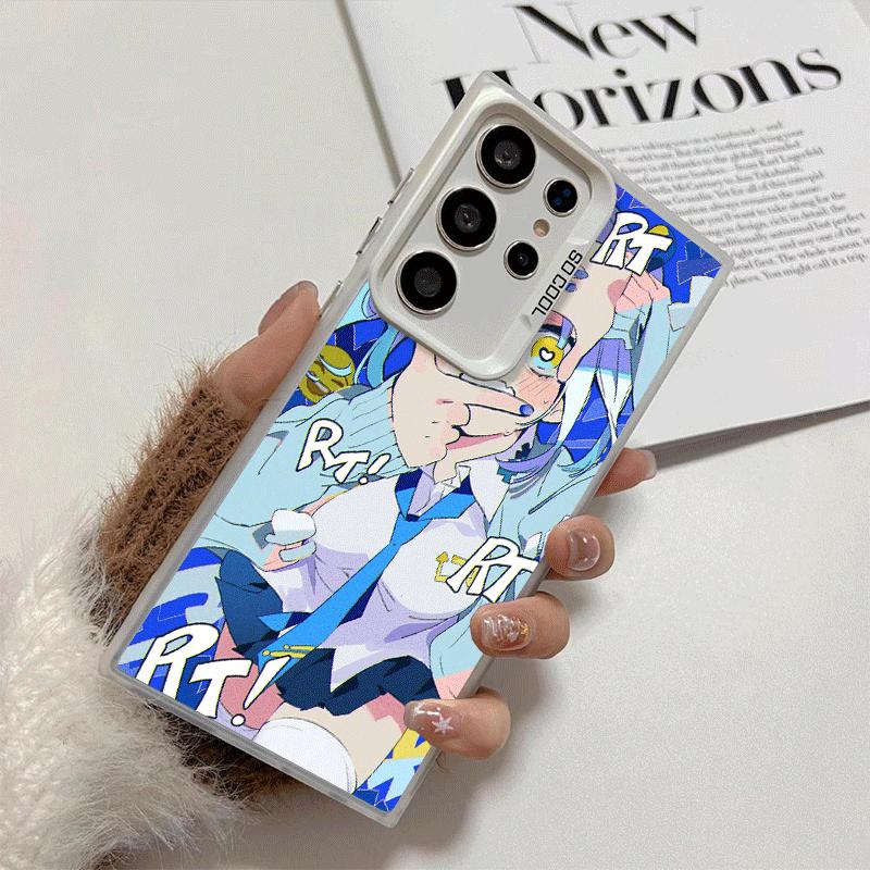 Аниме Кавайная Девушка Ins Стиль Мягкий Чехол для Телефона для Samsung Galaxy S24 S25 FE S26 Edge S23 Ultra S22 Plus S21 + Ударопрочный Задний Чехол