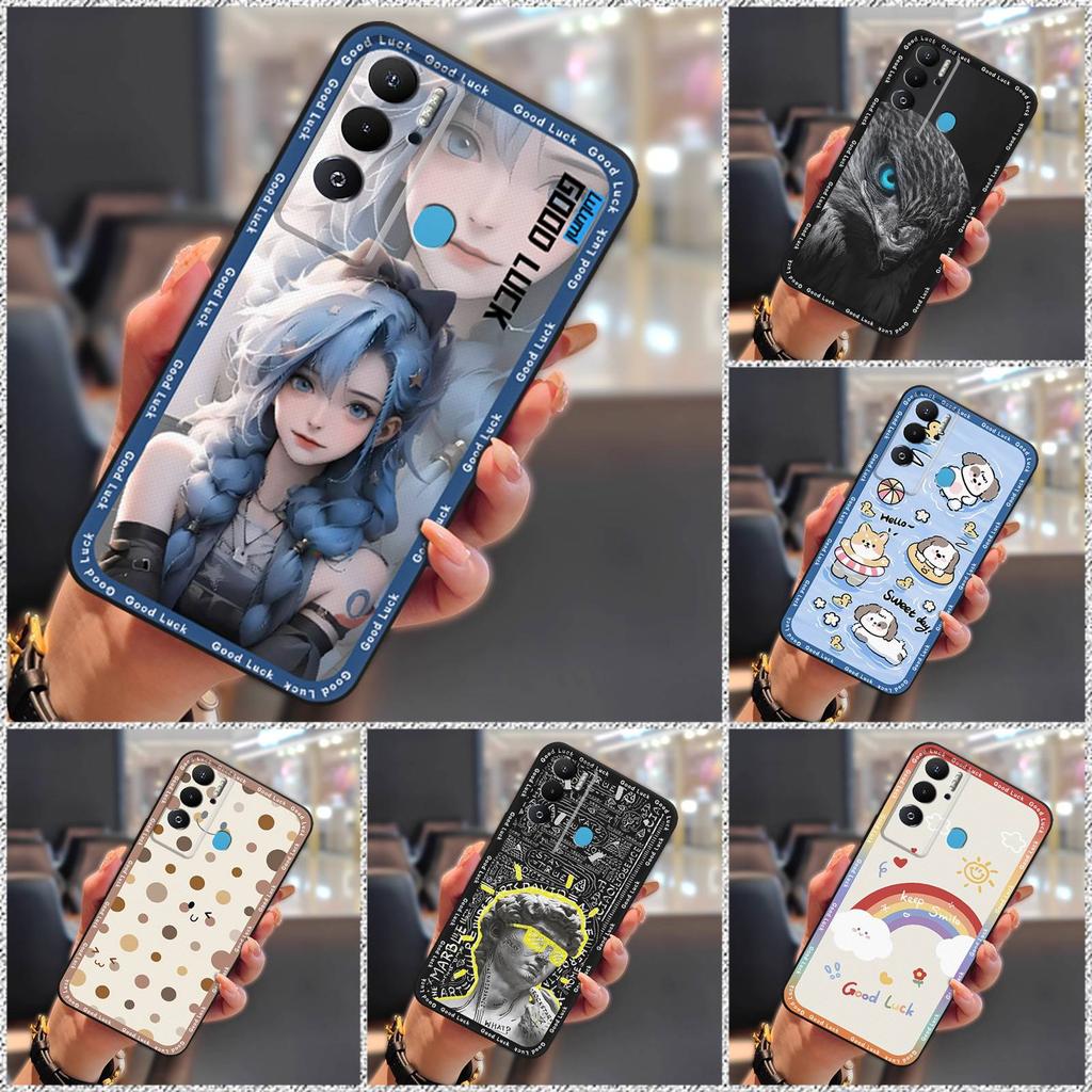 Silicone Cover Phone Case For Tecno Pova Neo Protective Cute Anti-dust Dirt-resistant TPU Fashion Design Soft Case