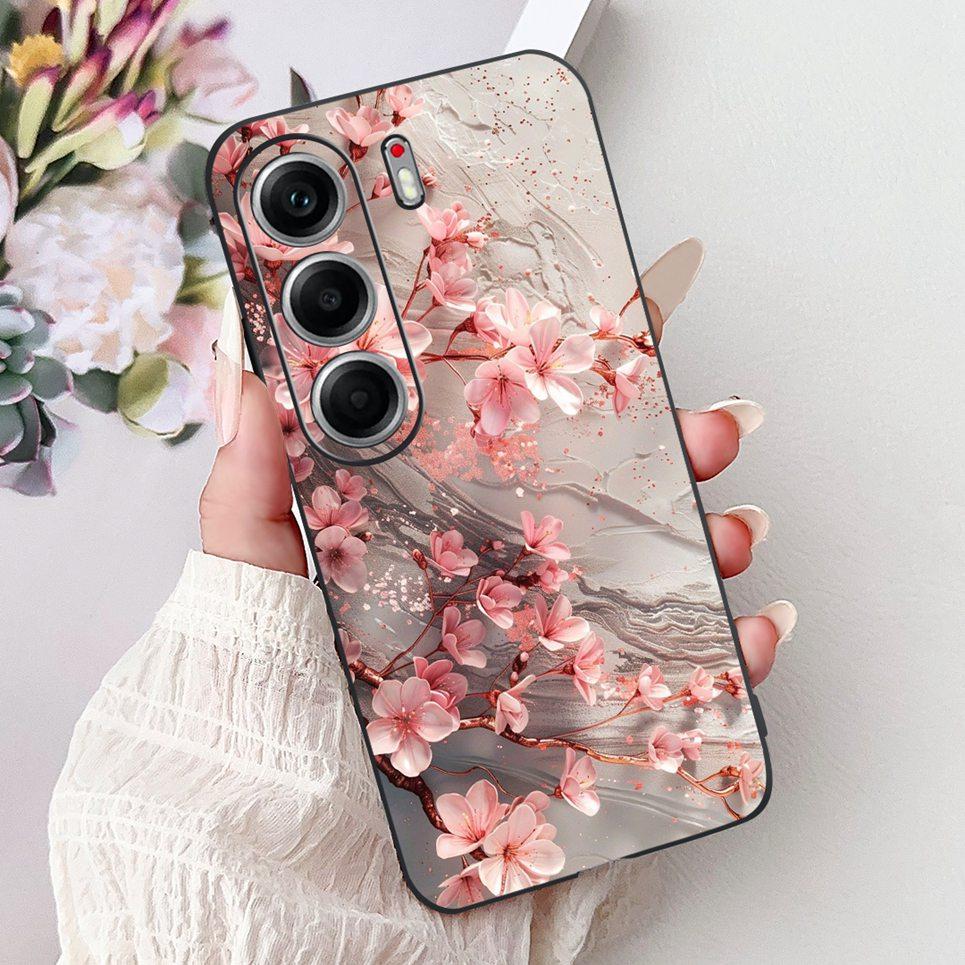 Чехол для телефона Tecno Camon 40 Pro 5G CM7 Camon40 40Pro Роскошный Бабочка Цветок Девичий 2D Печатный Корпус Мягкая Матовая ТПУ Задняя Крышка