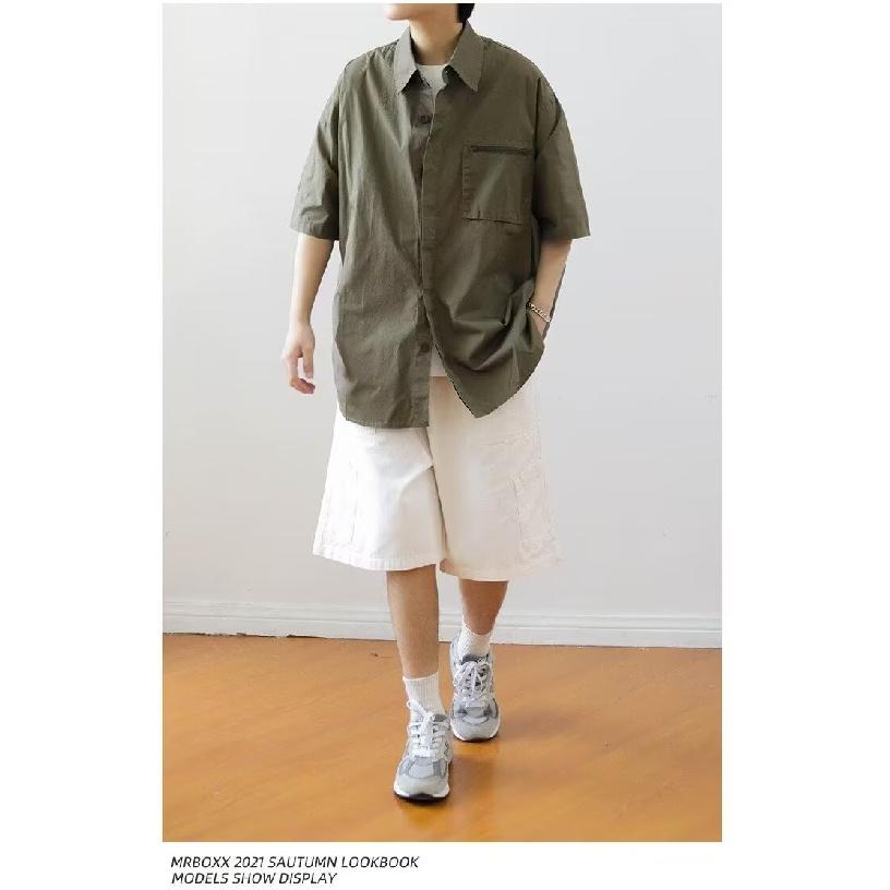 Ретро рубашка мужская летняя одежда в стиле Гонконга, студенческий свободный и нишевый дизайн, забавный новый мужской топ для верхней одежды 2024