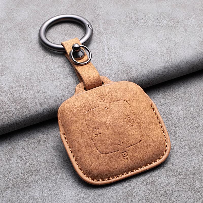 Кожаный чехол для автомобильного дистанционного ключа с 4 кнопками для Zeekr 001 X 2021 2022 2023 для Zeekr 001 009 с полной защитой, брелок для ключей