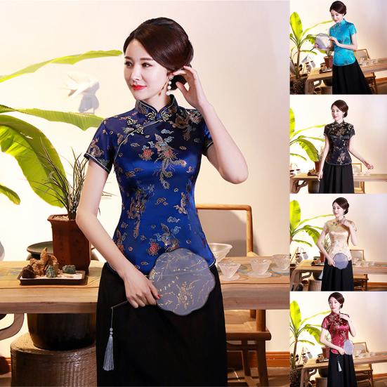 Женская рубашка Cheongsam, тонкая удобная женская рубашка Cheongsam в китайском стиле с воротником-стойкой