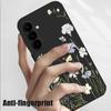 Чехол-шнурок с цветочным принтом для Samsung Galaxy S25 Ultra S24 S23 S22 Plus S21 FE A15 A16 A35 A36 A54 A55 A56 5G Противоударный Мягкий ТПУ Силиконовый Чехол