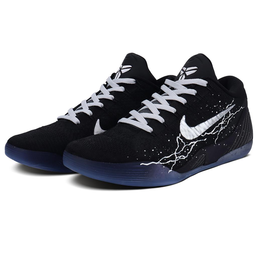 Nike Kobe 9 Slip Resistant Abrasion Resistant Low top Basketball Shoes Men's Black Warrior IM0465-500(Team1484-)