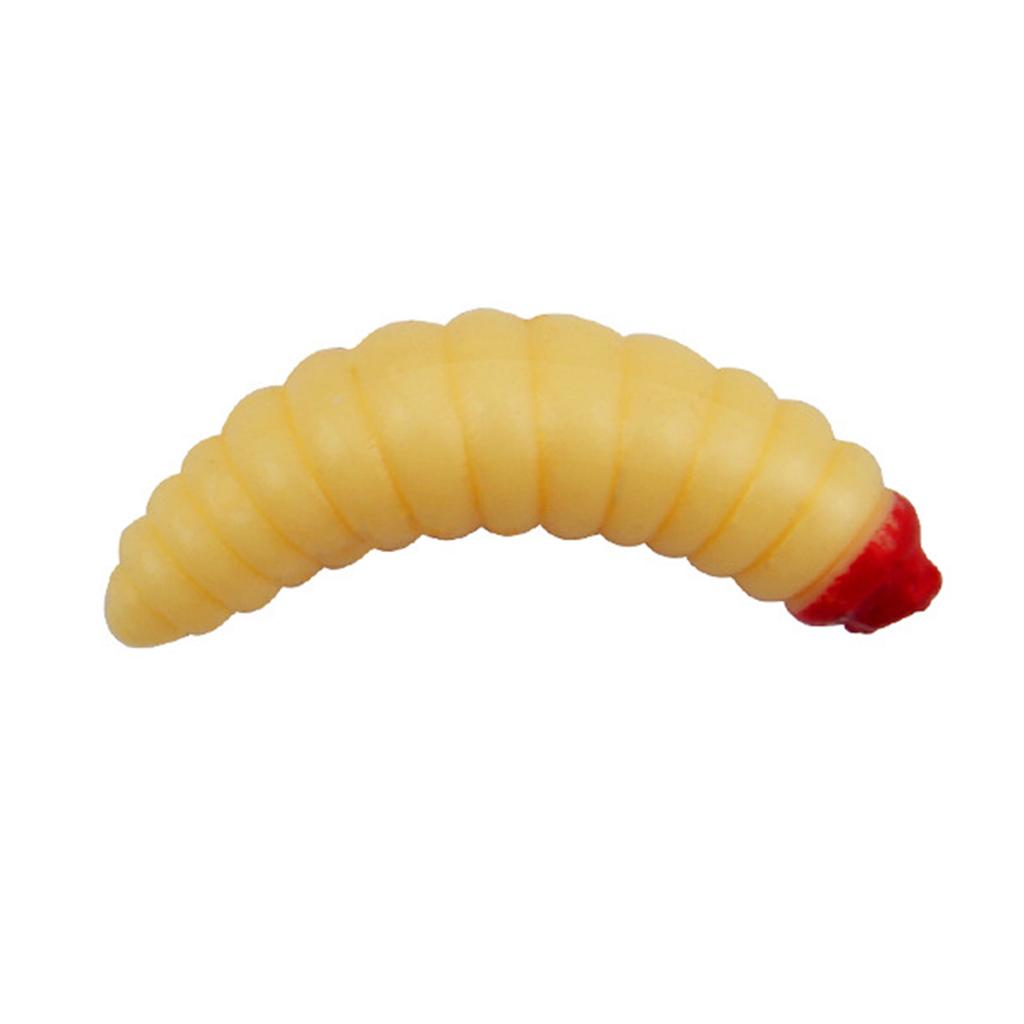 100 Pcs Bass Fishing Worms Lures Maggot Baits Bread Worm Silicone Soft Lure Set Lifelike Fake Earthworm Senko Bait For Freshwater Saltwater Fishing 0.