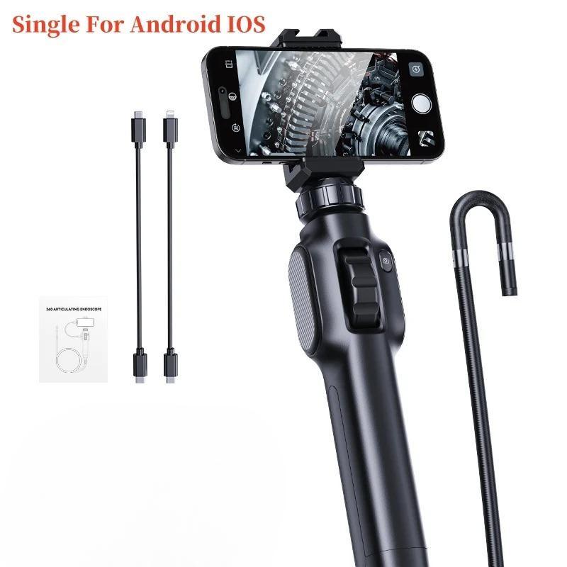 1080P HD Автомобильный осмотр промышленный эндоскоп Type-C 360° двунаправленный вращающийся шарнир IP64 Водонепроницаемая камера IOS Android Универсальный