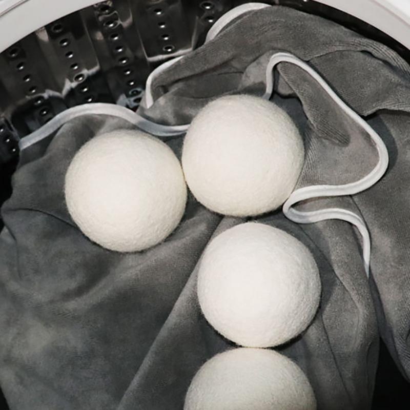6 шт. многоразовые шарики для сушки шерсти, кондиционер для белья, домашний комплект для сушки флиса 5 см, шарики, полезные аксессуары для стиральной машины
