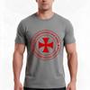 Templar Badge With Motto Tshirt Summer Casual Cotton Tee Oversized Streetwear Tops Vintage Graphic Print Unisex Unisex Unisex