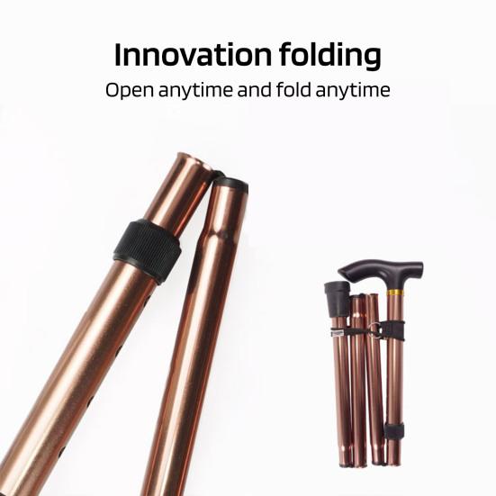 Складная походная палка для отдыха на открытом воздухе с эргономичной ручкой, портативная, легкая, для мужчин, женщин, пожилых людей, дорожная складная трость для скалолазания