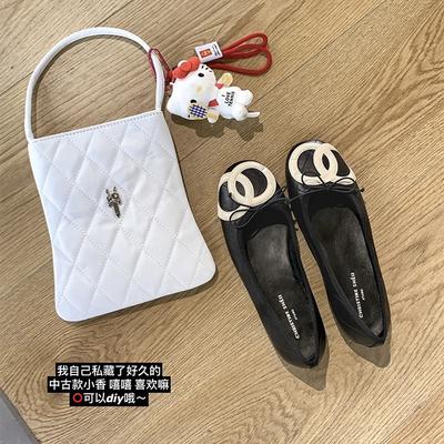 Su Yinyin имеет те же маленькие ароматные туфли-лодочки с ромбовидным бантом на плоской подошве для женщин, французские ретро повседневные универсальные балетки