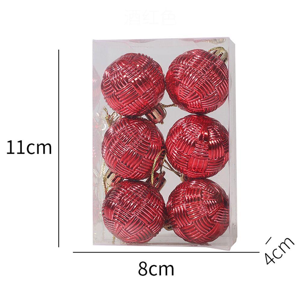 6шт вечерние украшения елочные украшения пластиковые рождественские висячие шары красочные рождественские декоративные шары