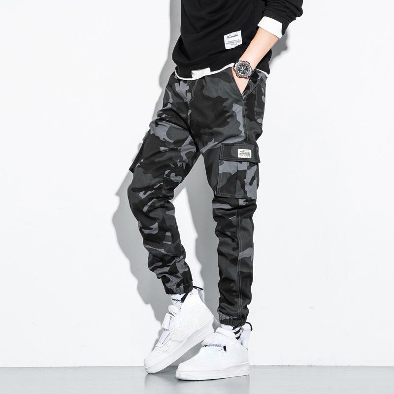 Мужские камуфляжные брюки, новые девятиминутные брюки большого размера, мужские брюки, брюки с маленькими штанинами, свободные брюки